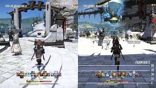 Final Fantasy XIV  Framerate PS5 vs PS4 on PS5  Limsa [upl. by Four]