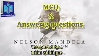 MCQ amp Answering questions from Nelson Mandela HSC 1st Paper [upl. by Manaker]