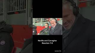 Neville and Carragher reaction to Liverpool 70 Manchester United [upl. by Cecilio785]