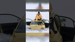 A car fell through the ice😳🚗 car thegrandtour [upl. by Ecirtnuahs938]