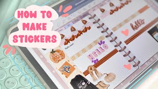 How to make digital planner Stickers in Procreate Mimimellieco [upl. by Evelin712]