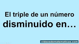 El triple de un numero disminuido en 5 la mitad del mismo su doble su cuadrado [upl. by Ohl]