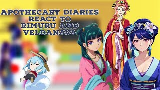 Apothecary diaries react to rimuru and veldanava  Gacha reaction ship rimuru x harem [upl. by Zuliram]