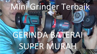 Mini gerinda Bosch GWS 108V 12V vs Ironhoof mollar murah meriah replika best hand grinder review [upl. by Doig]