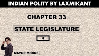 Indian Polity chapter 33 State Legislature part 4for UPSCState PSCssc cgl mains GS 2 [upl. by Anires]