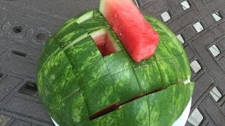 How to Slice a Watermelon and Make Watermelon Spears [upl. by Leif]