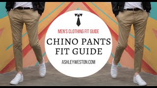 Chino amp Khaki Pants Fit Guide  Mens Clothing Fit Guide [upl. by Adalia]