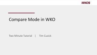 WKO5 Compare Mode [upl. by Ran]