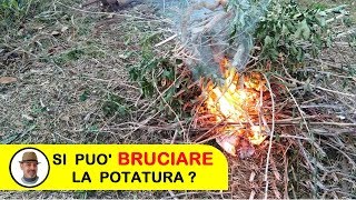 BRUCIARE LA POTATURA [upl. by Sitto]