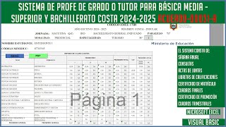 Sistema de Tutor ACUERDO 00031A RÉGIMEN COSTA 2024  2025 Básica Media  Superior y Bachillerato [upl. by Campy413]