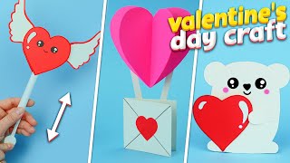 5 Lavoretti di carta per San Valentino  Valentines Day Crafts [upl. by Elletse]