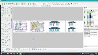 LibreCad For architects Sample project Print Multiple Pages Part6 [upl. by Amein677]