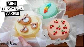 EASY Mini LUNCH BOX CAKES 🎒🍰 [upl. by Map]