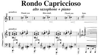 Rondo Capriccioso alto saxophone  piano by David Bennett Thomas [upl. by Atorod]