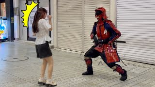 SAMURAI MANNEQUIN PRANK in JAPAN 27  Sendai Miyagi [upl. by Lilah]