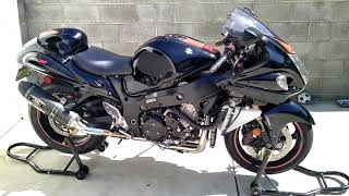 Hayabusa Black widow exhaust with Yoshimura R77 [upl. by Acceber]