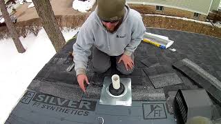 HOW TO INSTALL PIPE BOOT VENT ON A SHINGLE ROOF [upl. by Margaretta998]