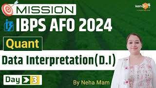 IBPS AFO 2024  IBPS AFO Quant Classes  Data InterpretationDI Questions  Part 1  By Neha Mam [upl. by Udale]