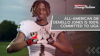 AllAmerican DB Demello Jones shares why hes still quot100 percentquot committed to Georgia football [upl. by Beller]