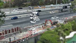 Warringah Freeway Upgrade time lapse  Thursday 03 October 2024 [upl. by Allebara]