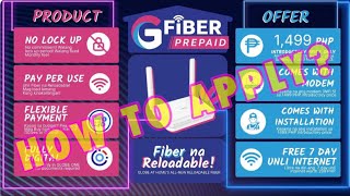 GFiber Prepaid  How to apply on Globe One App [upl. by Enoek504]