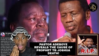 Pastor Adeboye Revels the Cause Of Prophet TB Joshua Death [upl. by Buffy]