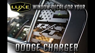 American Flag Vinyl decals for your windows  Dodge Charger RT  Luxe Auto Tint [upl. by Aleicarg]