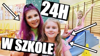 24H W SZKOLE 💜 CHALLENGE 💜 SPECJALNE LEKCJE 💜 OLIWKA MNIE STRASZY 😱 [upl. by Ettennej31]