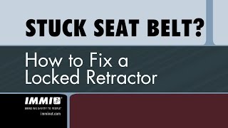 Seat Belt Stuck  How to Undo Reverse Lock on a Retractor [upl. by Calvina]