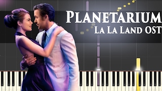 La La Land OST  Planetarium  Piano Tutorial [upl. by Gretel231]