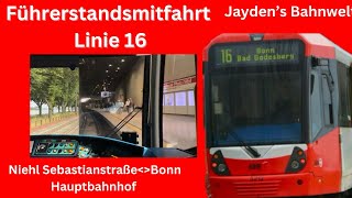 Führerstandsmitfahrt  Linie 16  Niehl Sebastianstraße  Bonn Hauptbahnhof Stadtbahn KölnBonn [upl. by Ronny860]