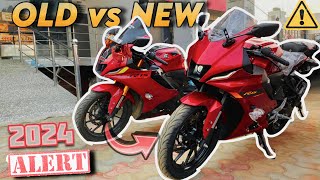 YAMAHA R15 V4 2024 VS 2023 full comparison video dark red  BIG UPDATE  yamahar15 r15v4 [upl. by Solomon64]