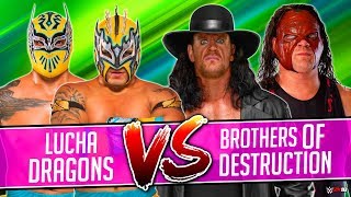 Kalisto amp Sin Cara Lucha Dragons vs Undertaker And Kane Brothers Of Destruction [upl. by Asek]