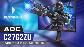 AOC C27G2ZU 240Hz amp 05ms  Fastest curved VA gaming monitor [upl. by Aihtibat477]