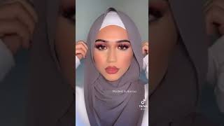 Zohralahib Flowy Hijab Tutorial 💜 نمط الحجاب muslimtiktok tiktokhijab hijabi hijabtutorial [upl. by Zacherie235]