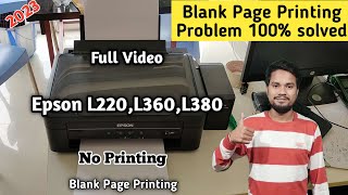 Epson L380 L360 L220 black ink not printing  Epson L380 Blank Print Problem Solution in Hindi [upl. by Kermit118]