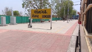 SUNR  BVC Passenger Train Departing from Songadh Railway Station [upl. by Sapowith307]