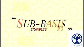 subbases in topology  EXAMPLES [upl. by Kronick431]