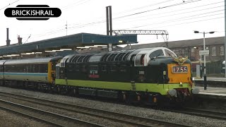 Delayed OneWay Deltic at Doncaster  D9000 Royal Scots Grey   210423 [upl. by Hanus]