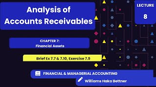 Chapter 7  Lecture 8  Analysis of Accounts Receivables  Financial and Managerial Accounting [upl. by Arikahs]