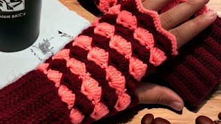 How to crochet fingerless gloves step by step [upl. by Cann]