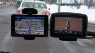 Video Review Garmin nuvi 3760  3790 vs TomTom 750  950 Lithuania Kaunas  Ramuciai [upl. by Finny]