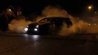 Opel Omega Steinmetz Supercharger Burnout [upl. by Ammamaria]