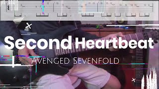 Avenged Sevenfold  Second Heartbeat  Guitar solo Cover with Backing Track minus solo guitar  Tab [upl. by Enrev456]