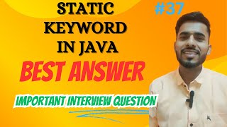 Best Answer  What is Static keyword in JAVA [upl. by Sibby]