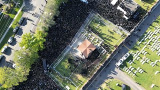 Drone Levaya of Skulener Rebbe in Monsey  מסע הלויה במאנסי  אדמו״ר מסקולען זצוק״ל [upl. by Nnalorac506]