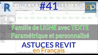 Ligne et Texte Paramétrique pour REVIT  Tuto  Cours REVIT en Français [upl. by Muffin]