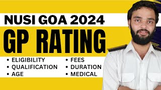 Nusi Goa  GP Rating 2024 Forms out  Eligibility Qualification Age Fees  Nusi Maritime Academy [upl. by Nivad184]