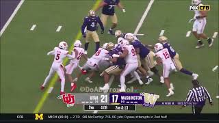 Sione Vaki Utah Safety vs Washington 2023 [upl. by Brom]