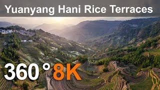 Yuanyang Hani Rice Terraces China Aerial 360 video in 8K [upl. by Godspeed]